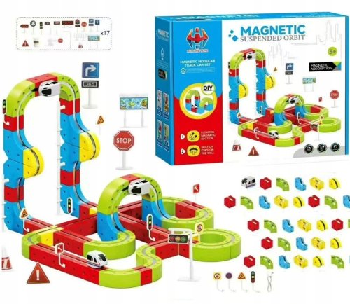 TOR KLOCKI MAGNETYCZNE Kolejka Elektryczna Grawitacyjna KONSTRUKCYJNA 149el