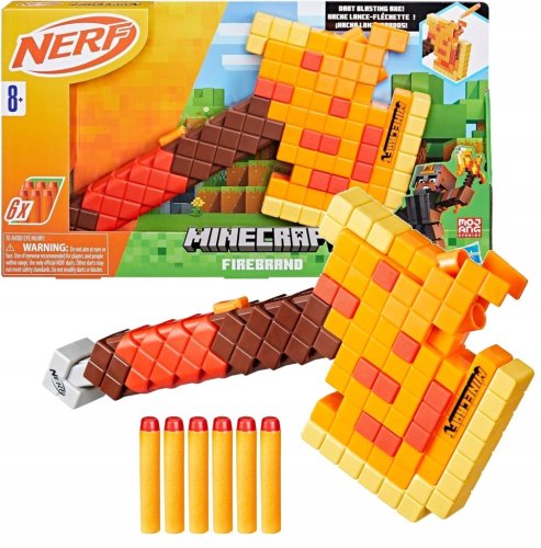 HASBRO NERF Wyrzutnia Minecraft Firebrand Topór + strzałki F8953 Siekiera