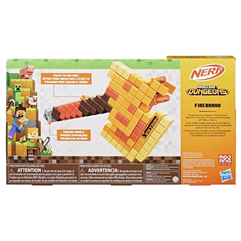 HASBRO NERF Wyrzutnia Minecraft Firebrand Topór + strzałki F8953 Siekiera