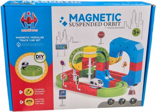 TOR KLOCKI MAGNETYCZNE DUŻA Kolejka Elektryczna Grawitacyjna POCIĄG 89el XL