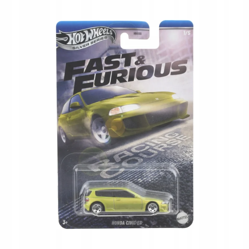 Hot Wheels Szybcy&Wściekli auto Honda Civic EG Silver Series FAST FURIOUS