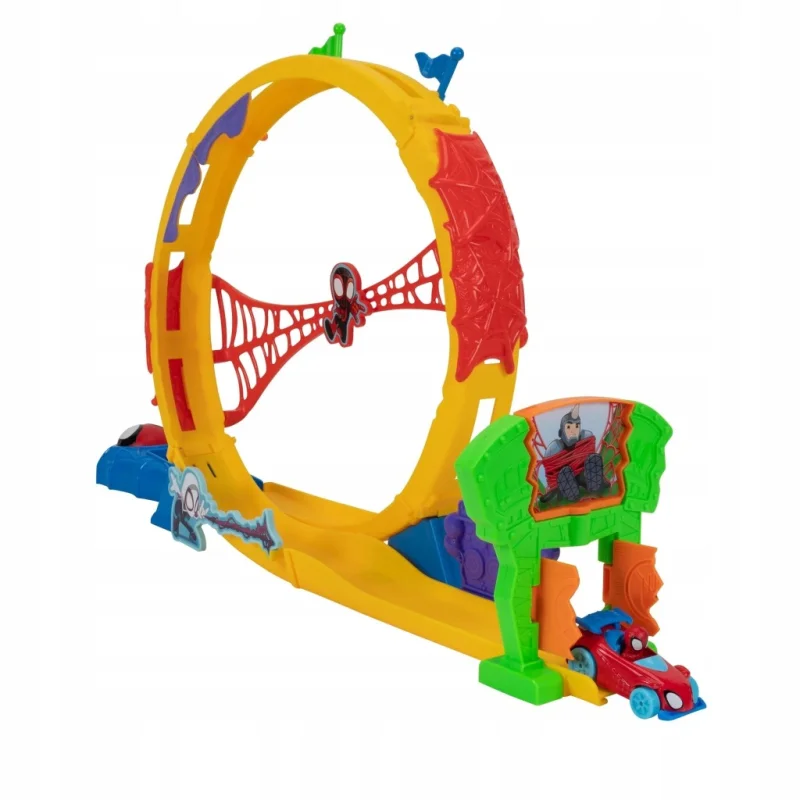 SPIDEY I SUPER KUMPLE TOR SAMOCHODOWY WYRZUTNIA PĘTLA SPIDER MAN SUPER LOOP