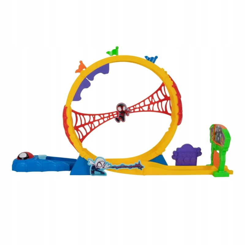 SPIDEY I SUPER KUMPLE TOR SAMOCHODOWY WYRZUTNIA PĘTLA SPIDER MAN SUPER LOOP