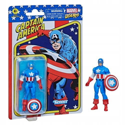 KAPITAN AMERYKA FIGURKA MARVEL LEGENDS HASBRO BOHATER HERO 10 CM RETRO