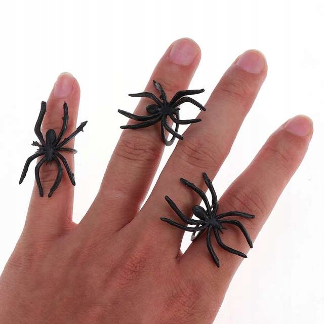 DEKORACJA halloween mix PAJĄK PAJĄKI pajączki straszne x30 sztuk
