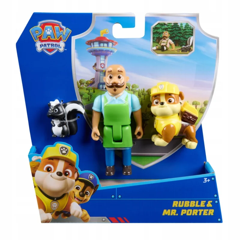 PSI PATROL FIGURKI RUBBLE I SKUNKS ZESTAW PAW PATROL PAN PORTER 3 FIGURKI