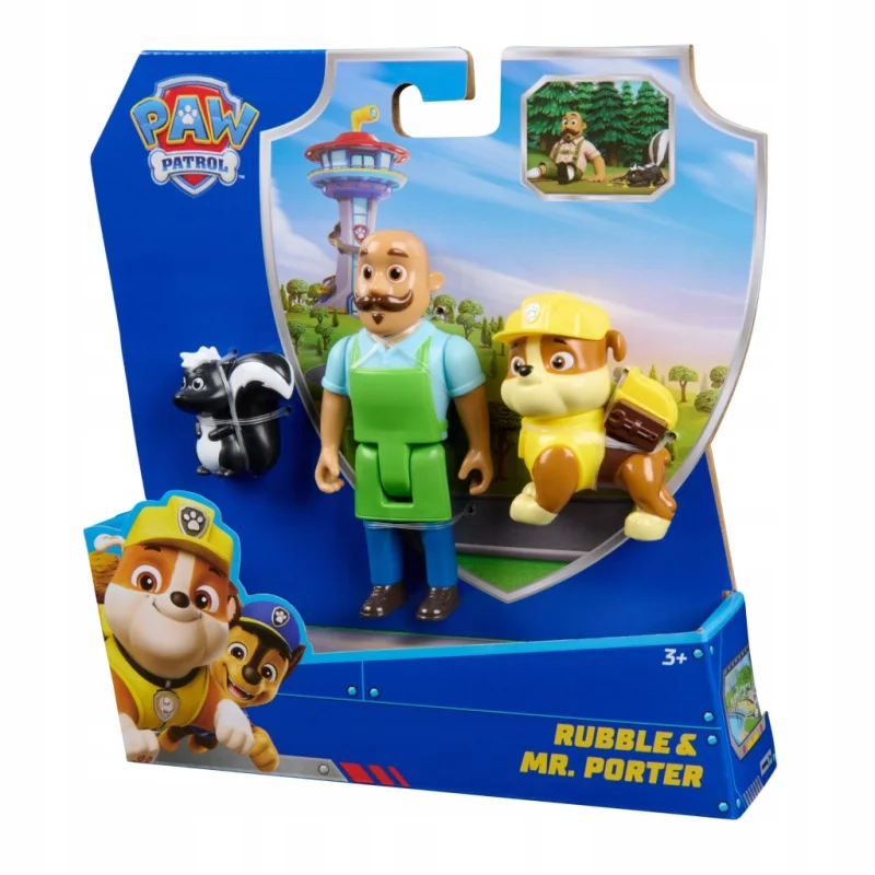 PSI PATROL FIGURKI RUBBLE I SKUNKS ZESTAW PAW PATROL PAN PORTER 3 FIGURKI