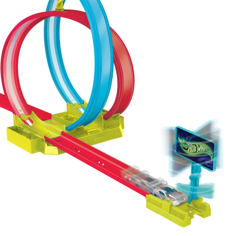 Hot Wheels Neon Speeders Zestaw Tor Neonowa Pętla z Samochodzikiem MATTEL