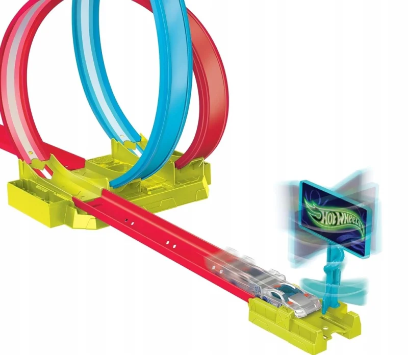 Hot Wheels Neon Speeders Zestaw Tor Neonowa Pętla z Samochodzikiem MATTEL