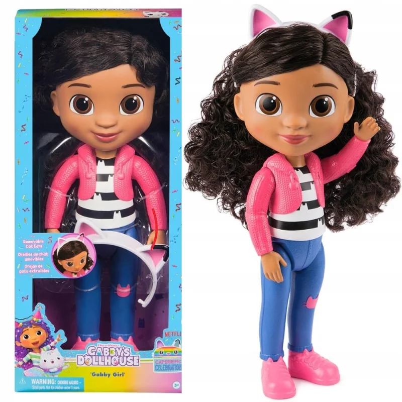 SPIN MASTER KOCI DOMEK GABI LALKA GABBY I OPASKA KOCIE USZY 32 CM ORYGINAŁ