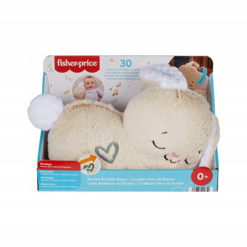 Fisher Price Śpiący Króliczek Przytulanka ODDYCHAJĄCA dla niemowląt Świeci