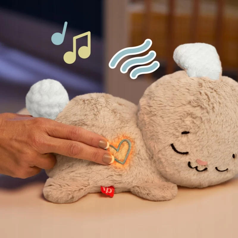 Fisher Price Śpiący Króliczek Przytulanka ODDYCHAJĄCA dla niemowląt Świeci