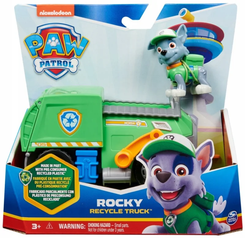 PSI PATROL ŚMIECIARKA ROCKY POJAZD + FIGURKA RECYCLE AUTO Spin Mast 6071213