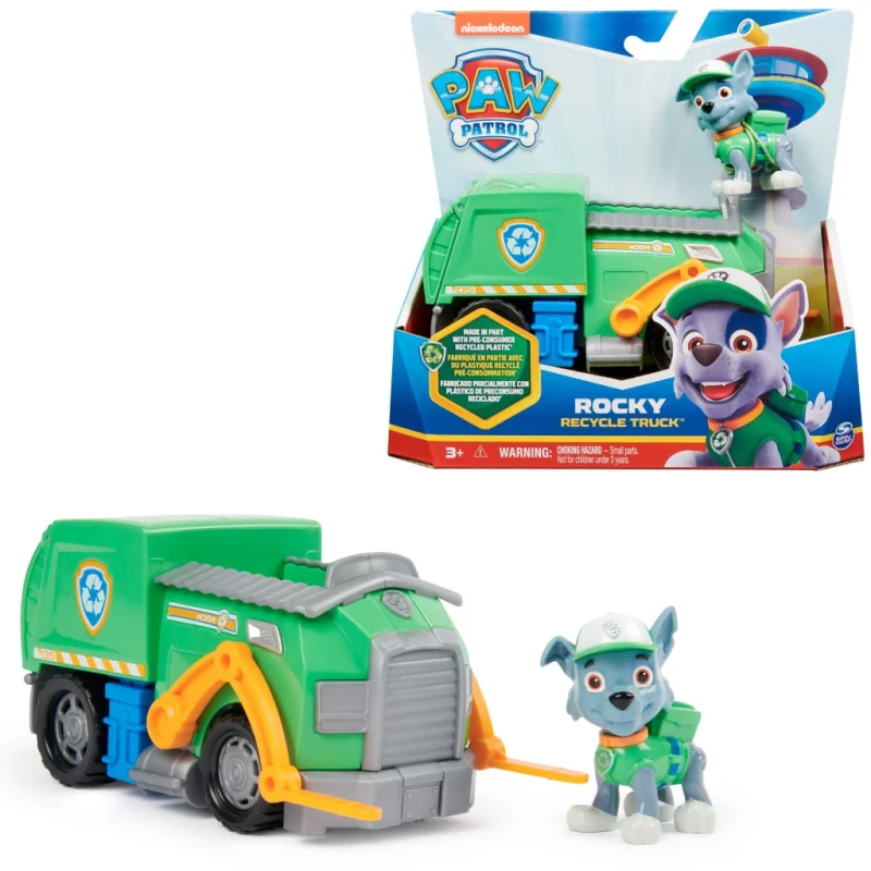 PSI PATROL ŚMIECIARKA ROCKY POJAZD + FIGURKA RECYCLE AUTO Spin Mast 6071213