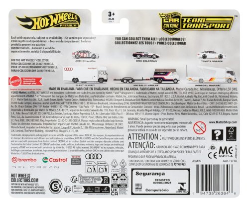 HOT WHEELS TEAM TEANSPORT #78 JBM35 DMC DELOREAN / HW RALLY HAULER