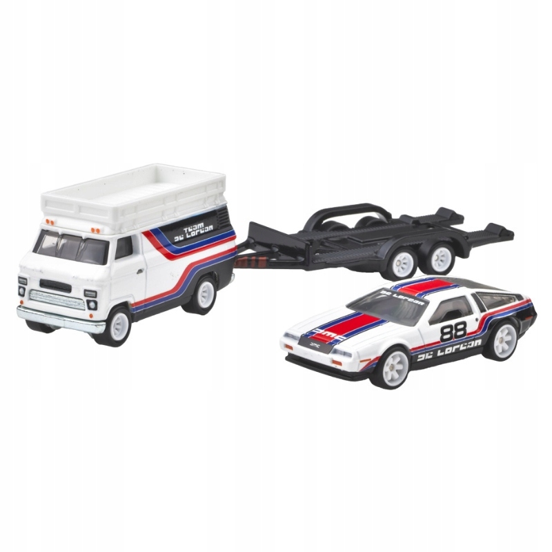 HOT WHEELS TEAM TEANSPORT #78 JBM35 DMC DELOREAN / HW RALLY HAULER