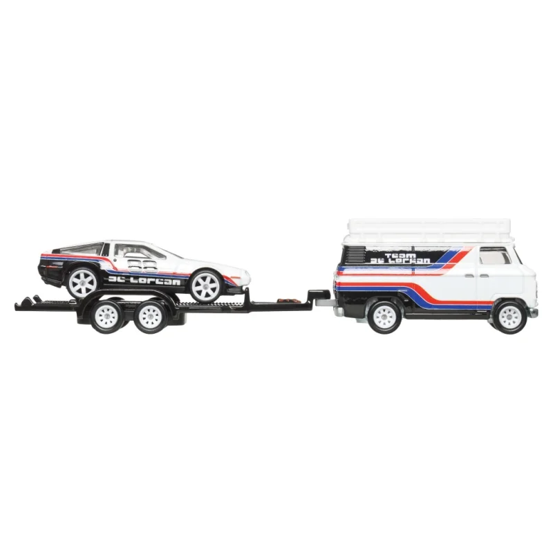 HOT WHEELS TEAM TEANSPORT #78 JBM35 DMC DELOREAN / HW RALLY HAULER