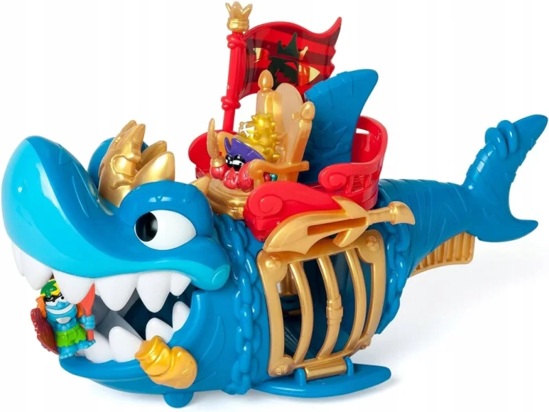 PIRATIX GOLDEN TREASURE KING SHARK KAPITAN FIGURKI OKRĘT PIRACKI DUŻY REKIN