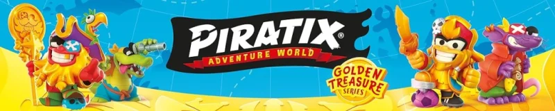 PIRATIX GOLDEN TREASURE KING SHARK KAPITAN FIGURKI OKRĘT PIRACKI DUŻY REKIN