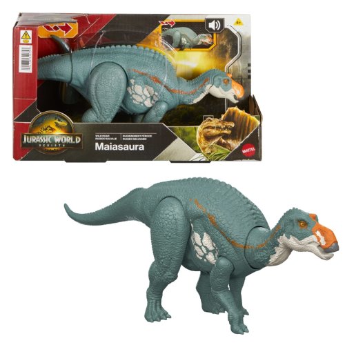 JURASSIC WORLD DUŻA Figurka Wild Roar Maiasaura RUSZA GŁOWĄ DŹWIĘKI MATTEL