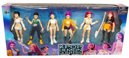 DEMON HUNTERS KPOP Zestaw FIGUREK RUMI JINU ŁOWCZYNIE DEMONÓW K-POP 6 SZT