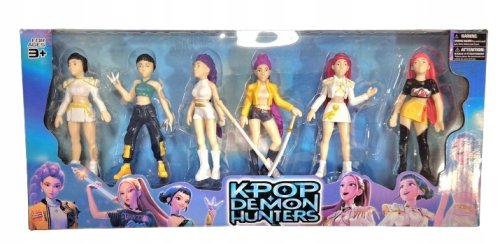 DEMON HUNTERS KPOP Zestaw FIGUREK RUMI JINU ŁOWCZYNIE DEMONÓW K-POP 6 SZT