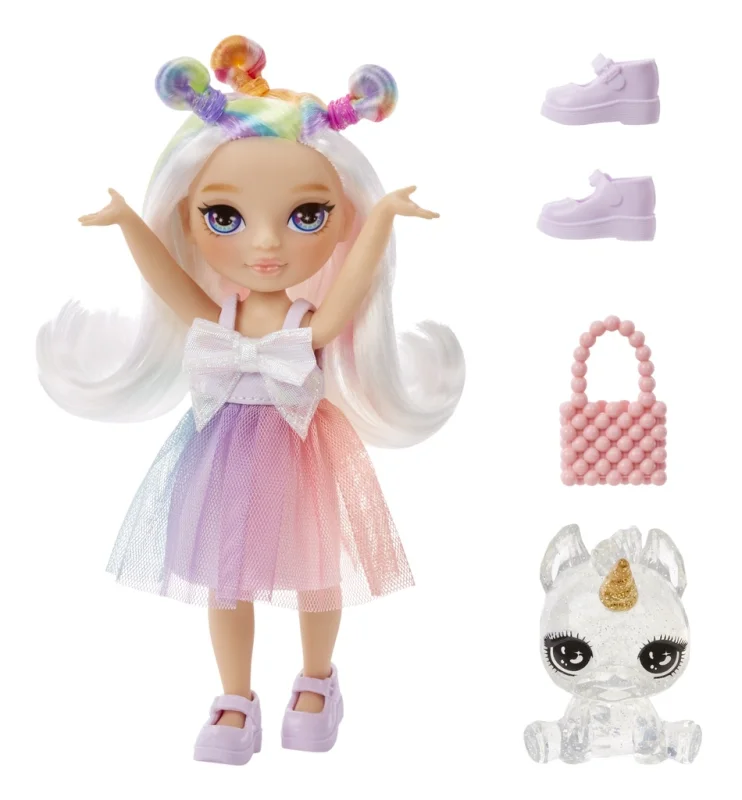 RAINBOW HIGH LITTLES DOLLS SIOSTRA ZWIERZĄTKO LALKA OPAL RAINE TĘCZOWA