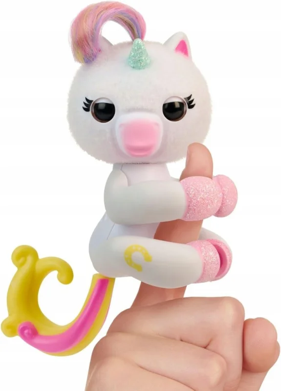 FINGERLINGS UNICORN INTERAKTYWNA MAŁPKA NA PALEC 70 dźwięków PORUSZA SIĘ