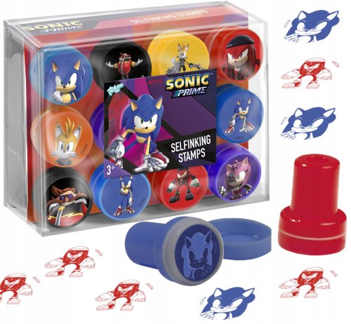 Pieczątki stempelki Sonic 12 szt.