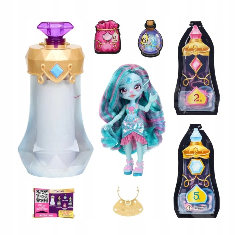 MAGIC MIXIES PIXLINGS MARENA DUŻA LALKA SYRENKA DŁUGIE WŁOSY NIEBIESKI