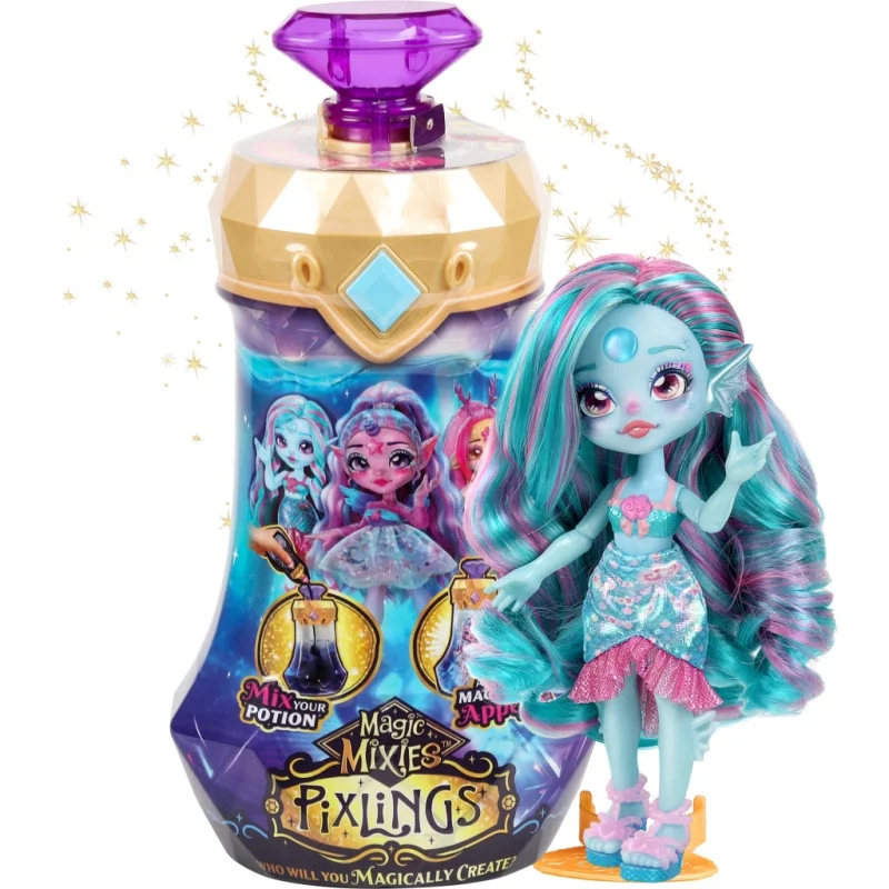 MAGIC MIXIES PIXLINGS MARENA DUŻA LALKA SYRENKA DŁUGIE WŁOSY NIEBIESKI