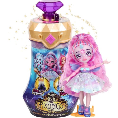 MAGIC MIXIES PIXLINGS UNIA SLIME DUŻA LALKA JEDNOROŻEC ZMIANA KOLORU FIOL