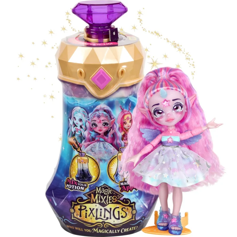 MAGIC MIXIES PIXLINGS UNIA SLIME DUŻA LALKA JEDNOROŻEC ZMIANA KOLORU FIOL