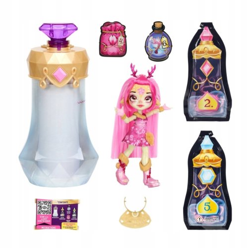 MAGIC MIXIES PIXLINGS RÓŻOWA DUŻA LALKA DEERLEE JELONEK ZMIANA KOLORU RÓŻ