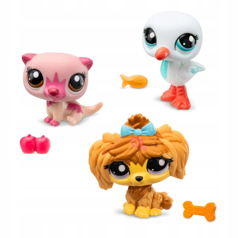 LITTLEST PET SHOP ZESTAW 3 ZWIERZĄTKA AKCESORIA HASBRO ORYGINAŁ 3 x FIGURKA