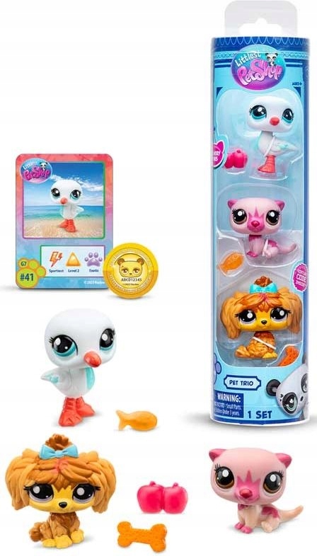 LITTLEST PET SHOP ZESTAW 3 ZWIERZĄTKA AKCESORIA HASBRO ORYGINAŁ 3 x FIGURKA