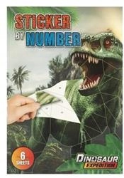WYKLEJANKA NAKLEJANIE PO NUMERACH DINOZAURY ZABAWA KREATYWNA