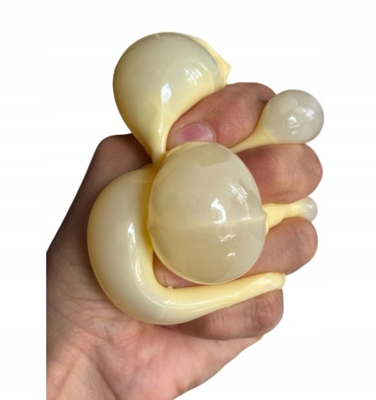 SER ŻÓŁTY GNIOTEK ANTYSTRESOWY STRESU SQUISHY Sensoryczny WAZELINA XXL 6 cm