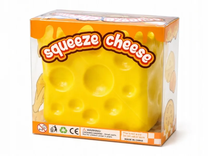 SER ŻÓŁTY GNIOTEK ANTYSTRESOWY STRESU SQUISHY Sensoryczny Relaks XXL 6,5 cm