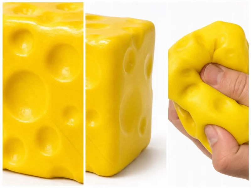 SER ŻÓŁTY GNIOTEK ANTYSTRESOWY STRESU SQUISHY Sensoryczny Relaks XXL 6,5 cm