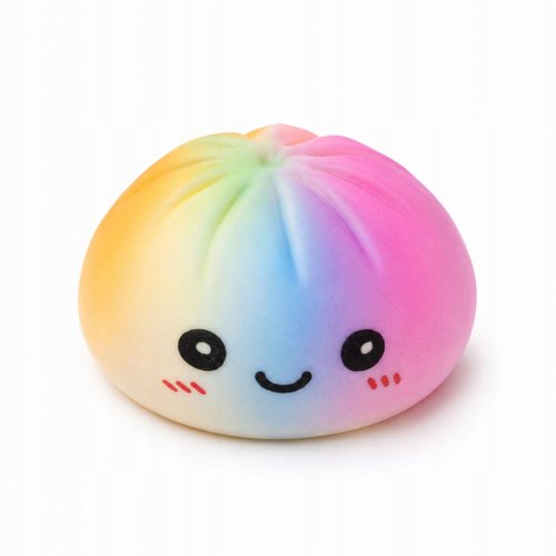 GNIOTEK SQUISHY PIEROŻEK PIERÓG DUMPLING 10 CM SENSORYCZNY TĘCZOWY
