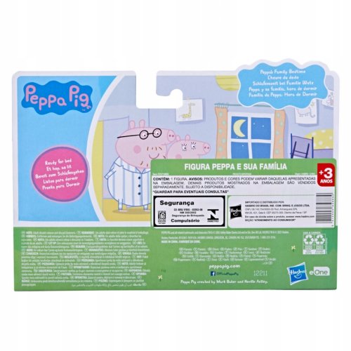 HASBRO ŚWINKA PEPPA ZESTAW 4 FIGUREK ORYGINALNY PIŻAMKI RODZINKA
