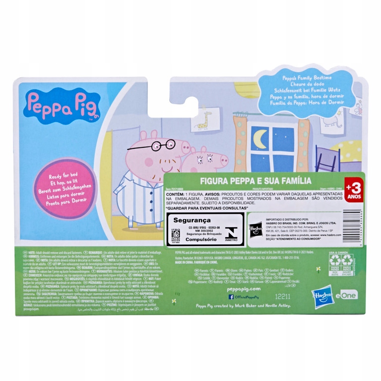 HASBRO ŚWINKA PEPPA ZESTAW 4 FIGUREK ORYGINALNY PIŻAMKI RODZINKA