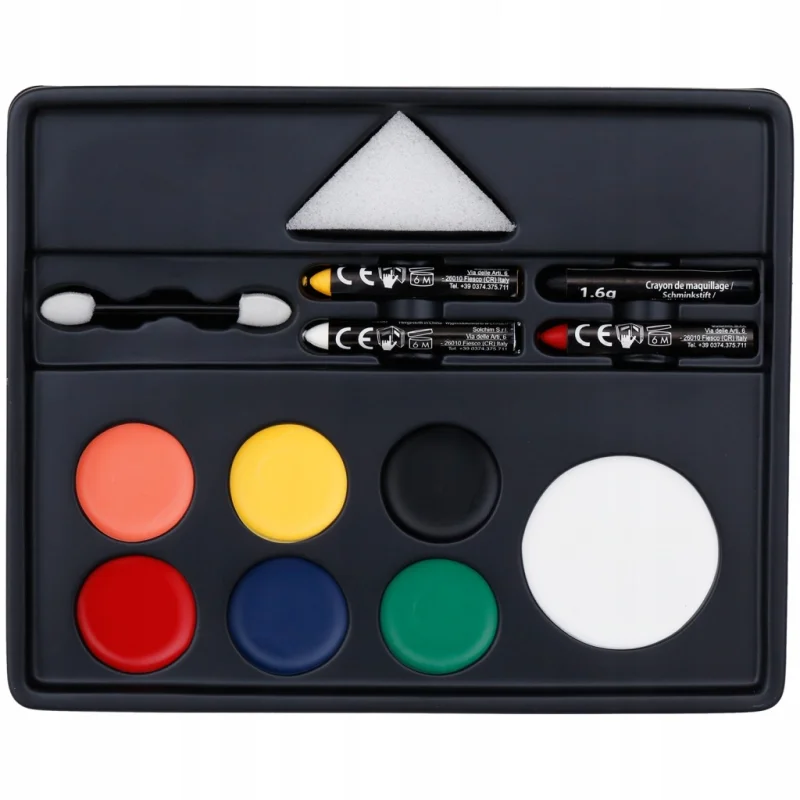 FARBY + KREDKI DO MALOWANIA TWARZY MAKE UP GRAFIX ZESTAW KREATYWNY