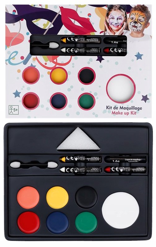 FARBY + KREDKI DO MALOWANIA TWARZY MAKE UP GRAFIX ZESTAW KREATYWNY