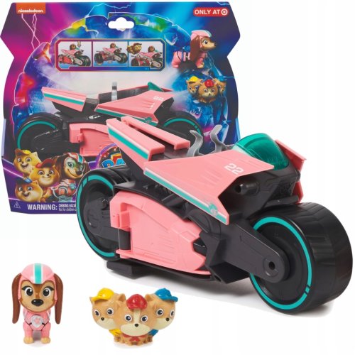 PSI PATROL LIBERTY POJAZD MOTOCYKL JUNIOR PATROLLER + 3 POMS KOTKI FIGURKI