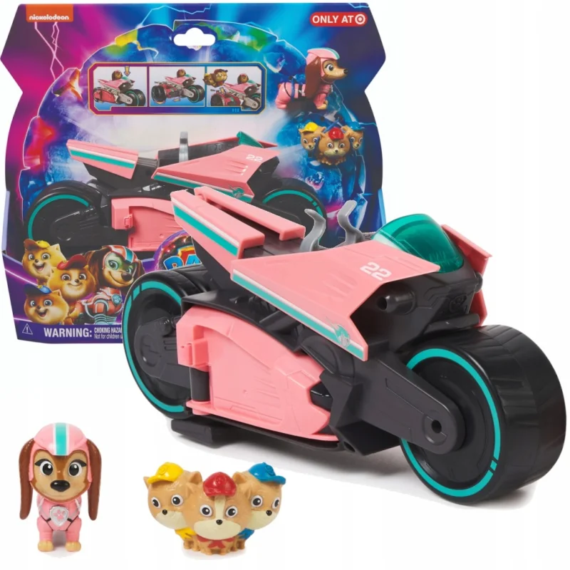 PSI PATROL LIBERTY POJAZD MOTOCYKL JUNIOR PATROLLER + 3 POMS KOTKI FIGURKI
