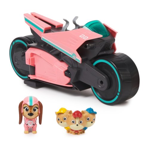 PSI PATROL LIBERTY POJAZD MOTOCYKL JUNIOR PATROLLER + 3 POMS KOTKI FIGURKI