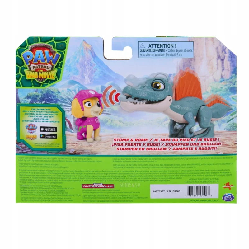 PSI PATROL DINO FILM DINOZAUR INTERAKTYWNY SPINOZAUR + SKYE FIGURKA 12,5 CM