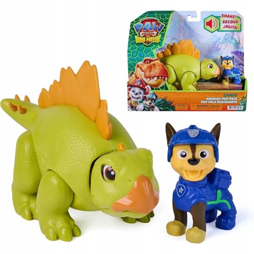 PSI PATROL DINO FILM DINOZAUR INTERAKTYWNY STEGOZAUR + CHASE FIGURKA 10 CM